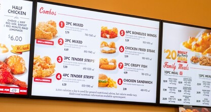 El digital menu board de LG transforma la presentación de tus platos