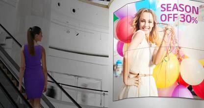 Utiliza diseños visualmente impactantes en la señalización digital