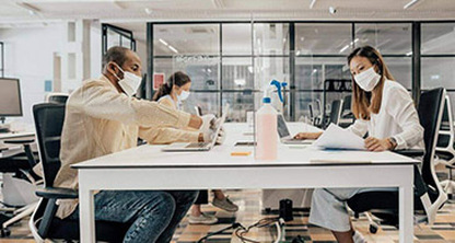 Utilice la señalización digital corporativa para reabrir sus oficinas de forma segura